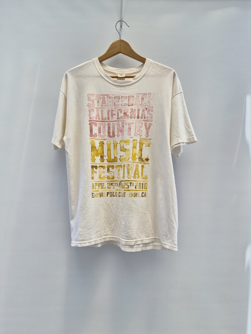 Vintage Stagecoach 2010 Concert Tee Large Coastal Cowgirl Desert Boho Western